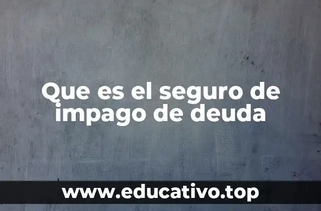 Que es el seguro de impago de deuda
