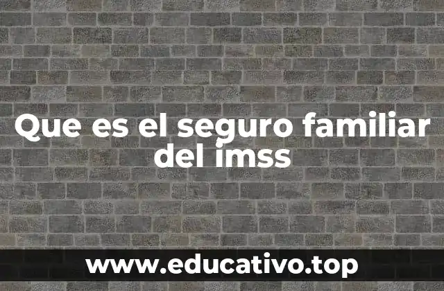 Cómo funciona el seguro familiar del IMSS sin mencionar directamente la palabra clave
