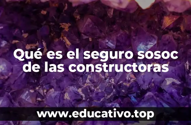 Qué es el seguro sosoc de las constructoras