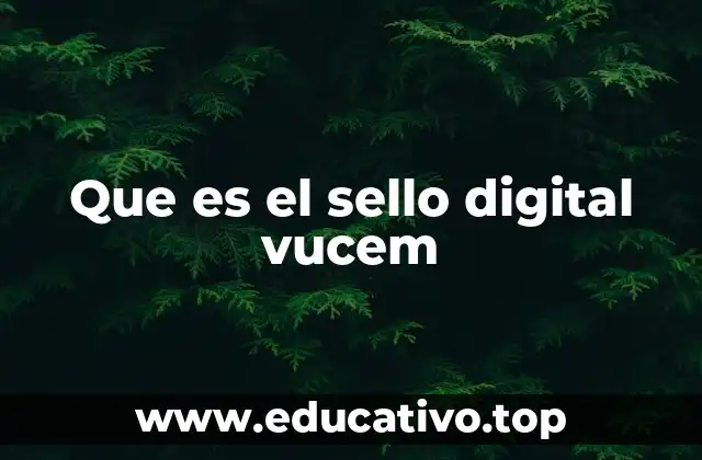 Que es el sello digital vucem