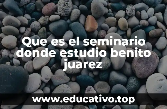 Que es el seminario donde estudio benito juarez