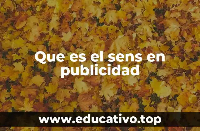 Que es el sens en publicidad