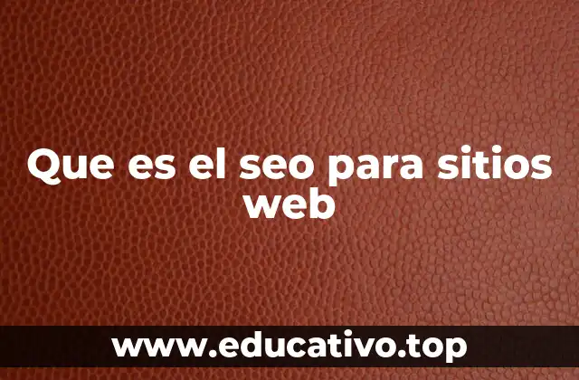 Que es el seo para sitios web