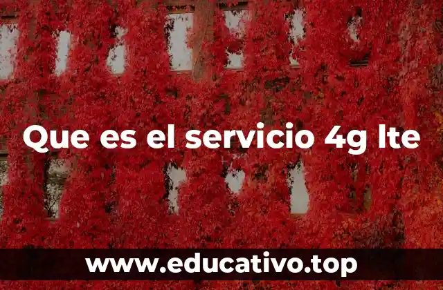 Que es el servicio 4g lte