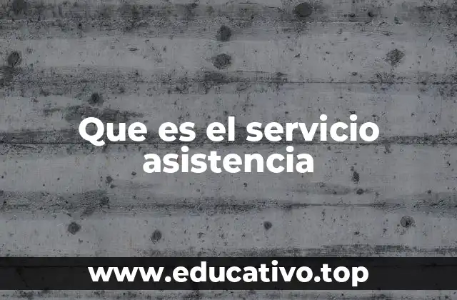 Que es el servicio asistencia