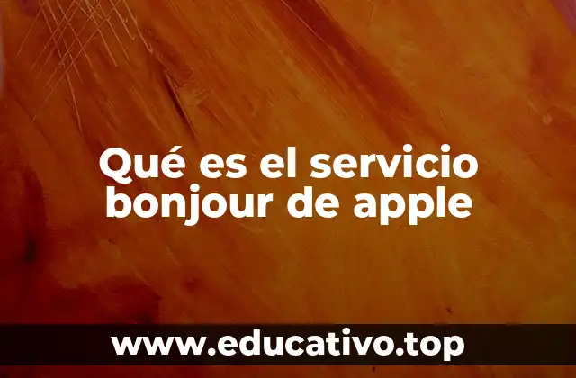 Qué es el servicio bonjour de apple