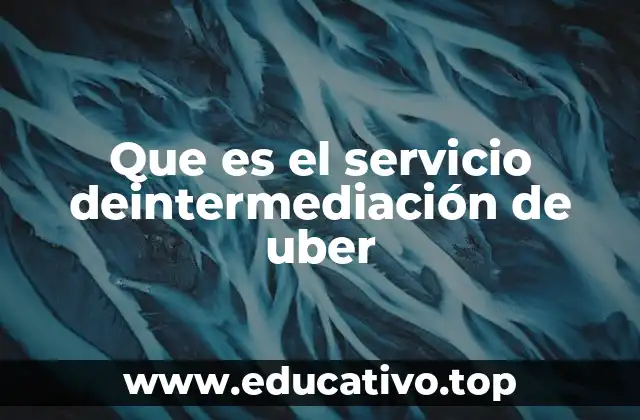 Que es el servicio deintermediación de uber