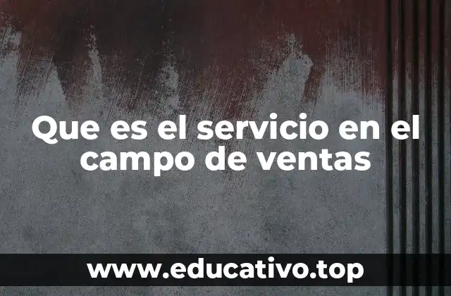 Que es el servicio en el campo de ventas