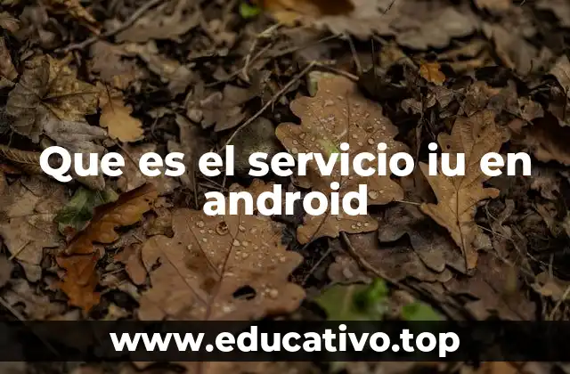 Que es el servicio iu en android