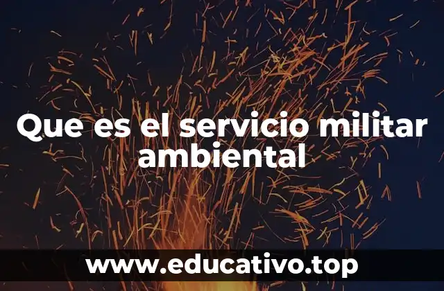 Que es el servicio militar ambiental