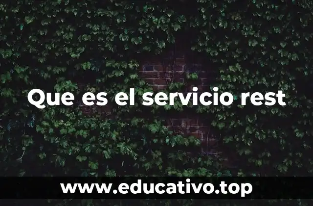 Que es el servicio rest