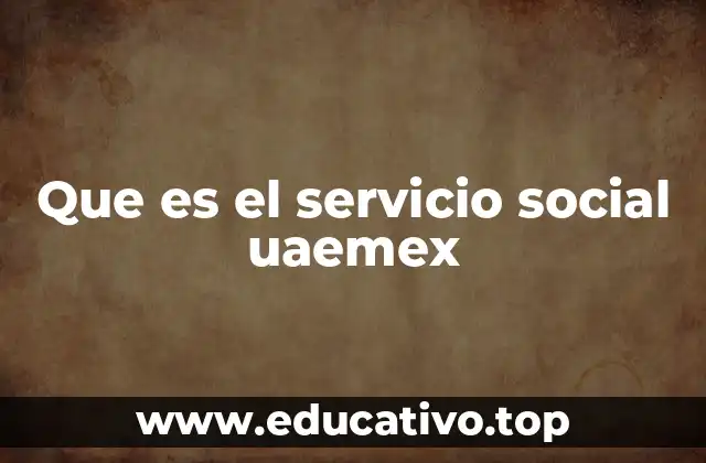 Que es el servicio social uaemex