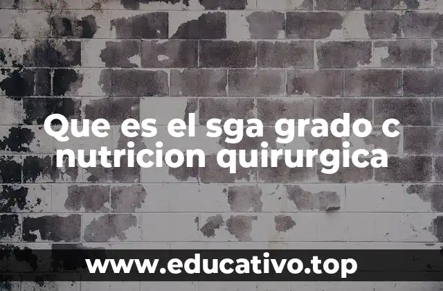Que es el sga grado c nutricion quirurgica