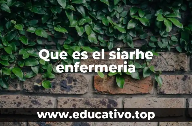 Que es el siarhe enfermeria