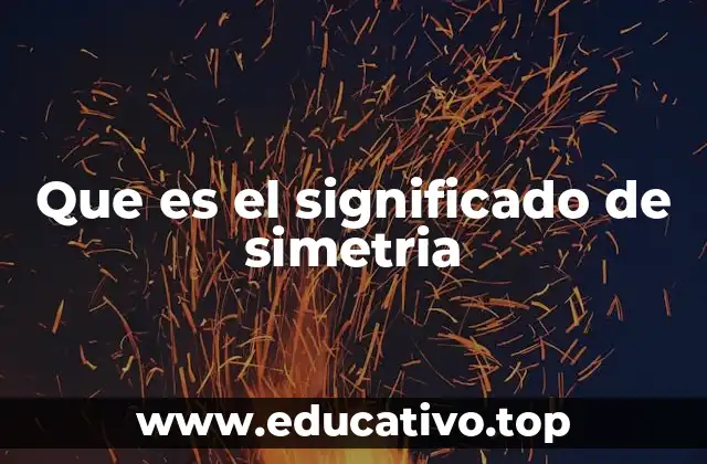 Que es el significado de simetria