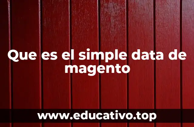Que es el simple data de magento