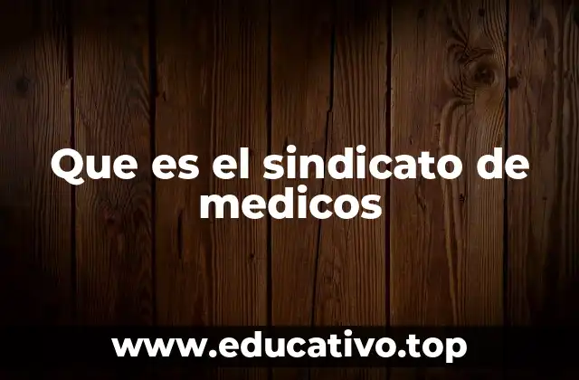 Que es el sindicato de medicos