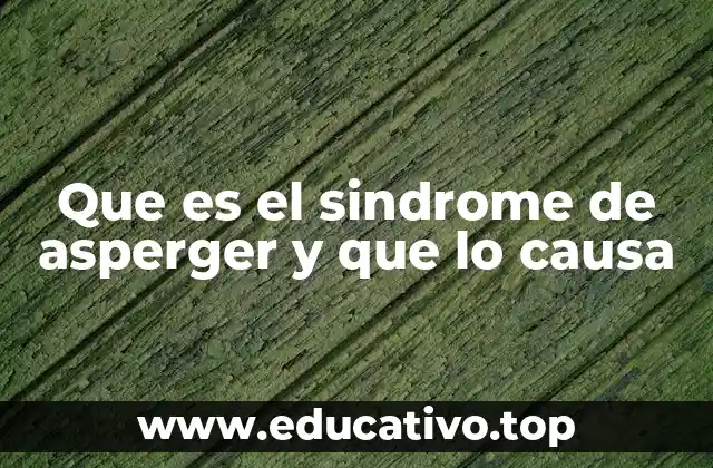 Que es el sindrome de asperger y que lo causa