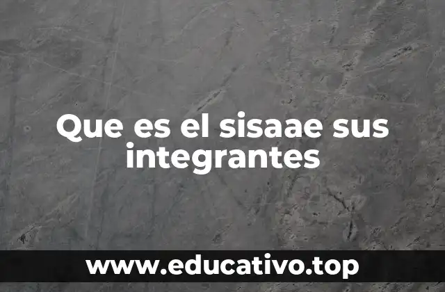 Que es el sisaae sus integrantes