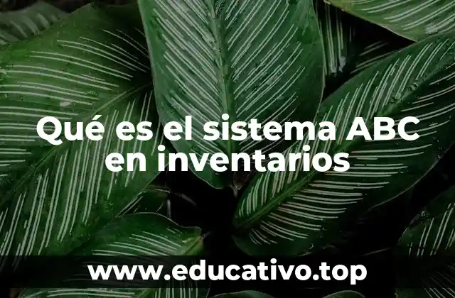 Qué es el sistema ABC en inventarios