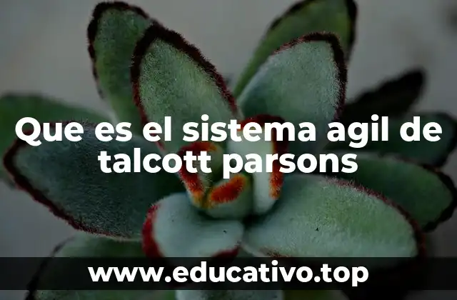 Que es el sistema agil de talcott parsons
