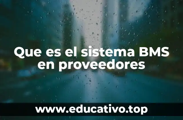 Cómo el sistema BMS mejora la gestión de proveedores