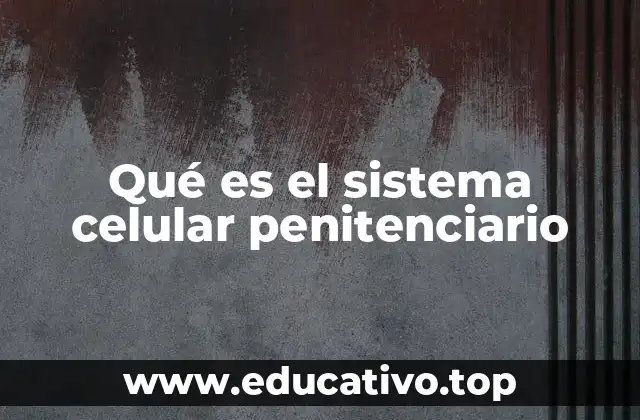 Qué es el sistema celular penitenciario