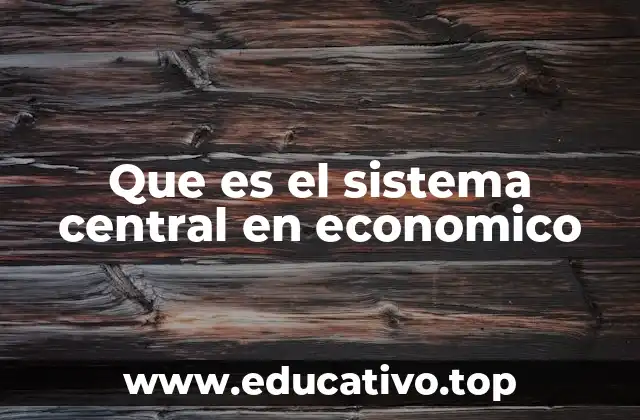 Que es el sistema central en economico