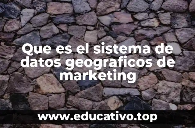 Que es el sistema de datos geograficos de marketing