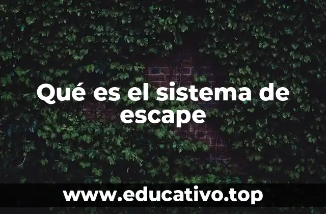 Qué es el sistema de escape