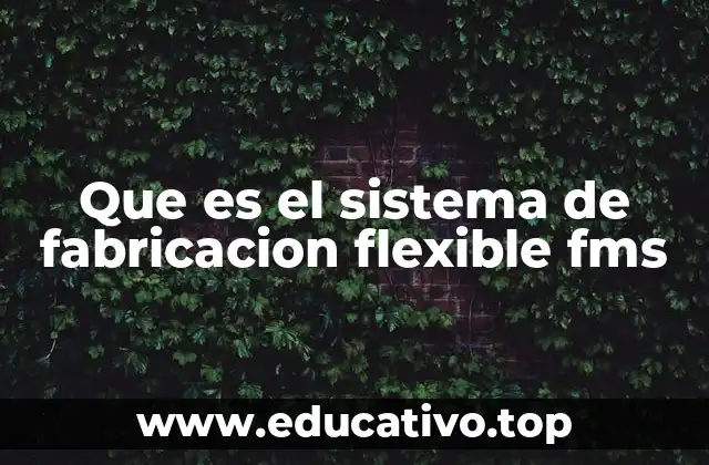 Que es el sistema de fabricacion flexible fms