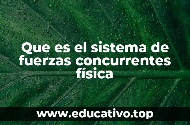 Que es el sistema de fuerzas concurrentes física