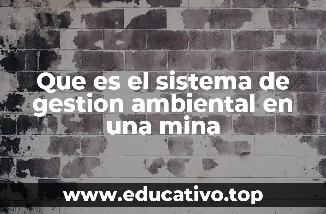 Que es el sistema de gestion ambiental en una mina