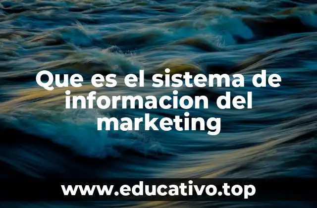 Que es el sistema de informacion del marketing