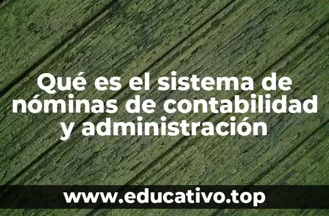 Qué es el sistema de nóminas de contabilidad y administración