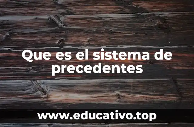 Que es el sistema de precedentes