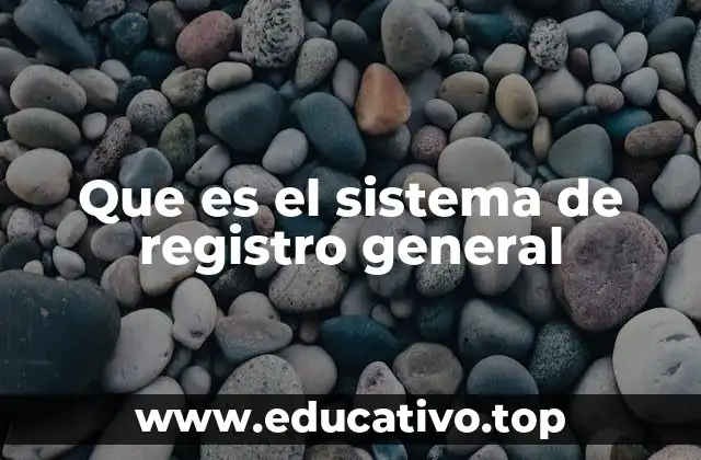 Que es el sistema de registro general