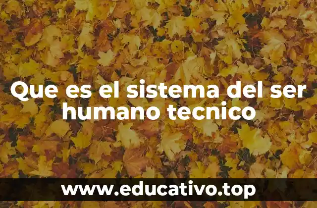 Que es el sistema del ser humano tecnico