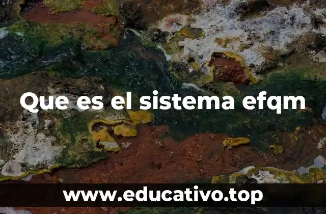Que es el sistema efqm