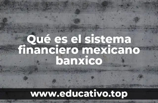 Qué es el sistema financiero mexicano banxico