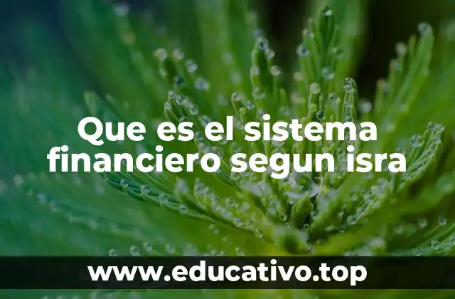 Que es el sistema financiero segun isra