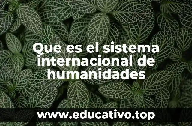 Que es el sistema internacional de humanidades