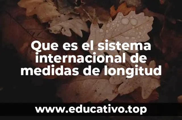 Que es el sistema internacional de medidas de longitud