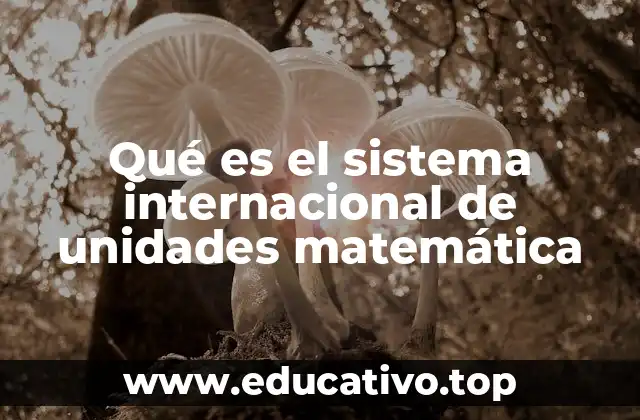 Qué es el sistema internacional de unidades matemática