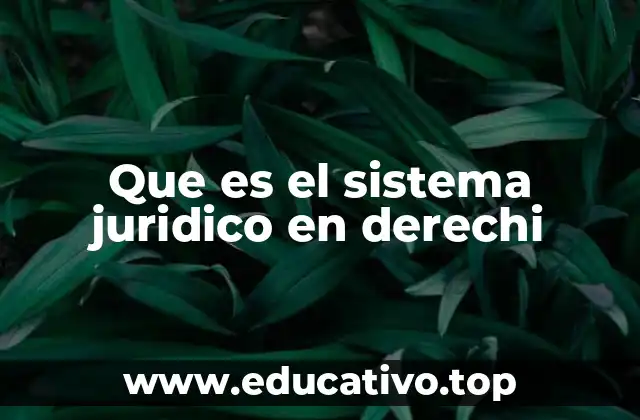 Que es el sistema juridico en derechi
