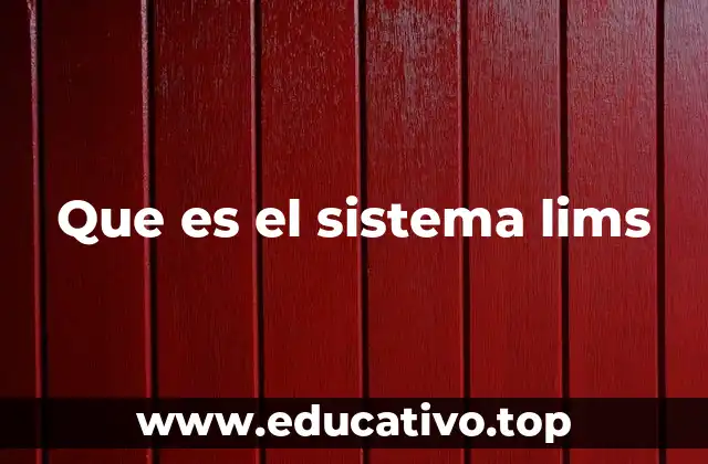 Que es el sistema lims