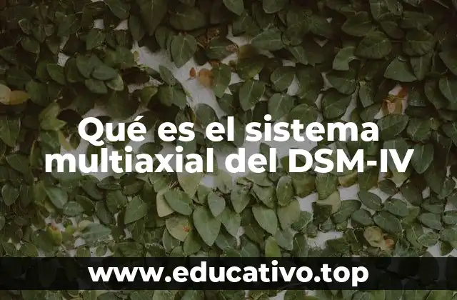 Qué es el sistema multiaxial del DSM-IV