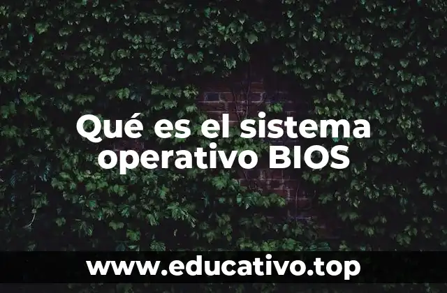 Qué es el sistema operativo BIOS