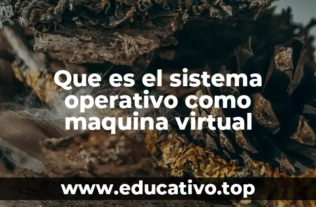 Que es el sistema operativo como maquina virtual