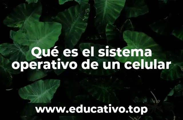 Qué es el sistema operativo de un celular